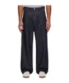 Comme Des Garçons Relaxed Fit Wide Leg Denim Trousers In Black