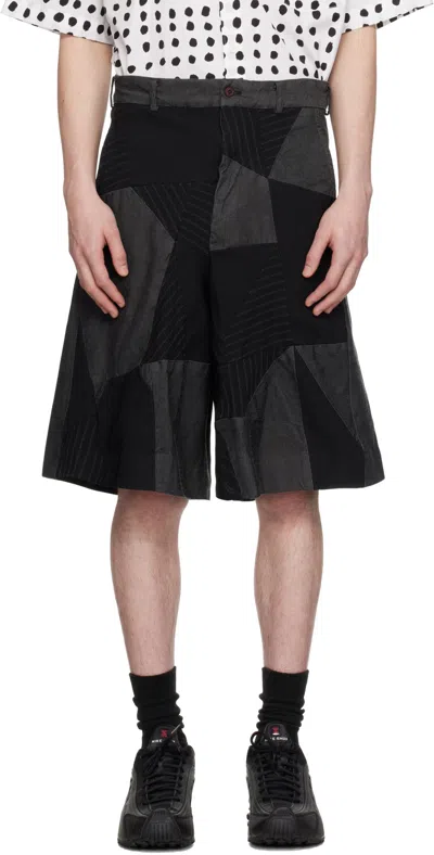Comme Des Garçons Belt Loop Shorts In Black