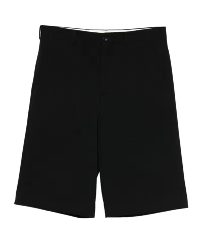 Comme Des Garçons Belt Loop Shorts In Black