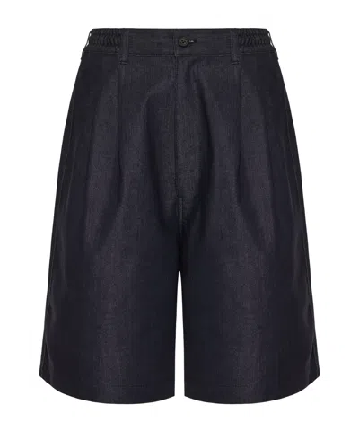 Comme Des Garçons Belt Loop Shorts In Black