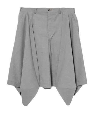 Comme Des Garçons Belt Loop Shorts In Gray