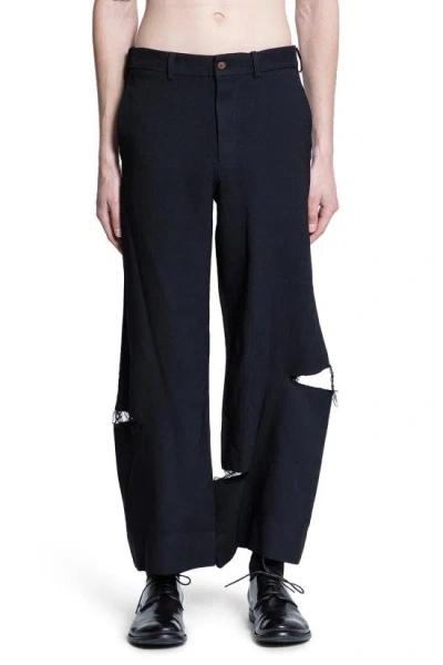 Comme Des Garçons Belt Loops Slacks In Black
