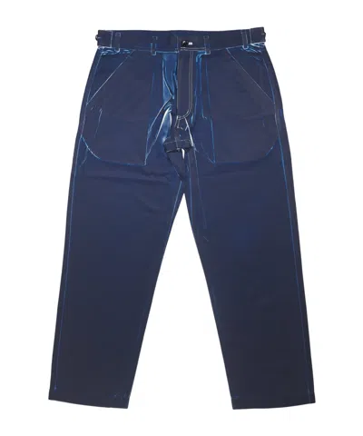Comme Des Garçons Belt Loops Slacks In Blue