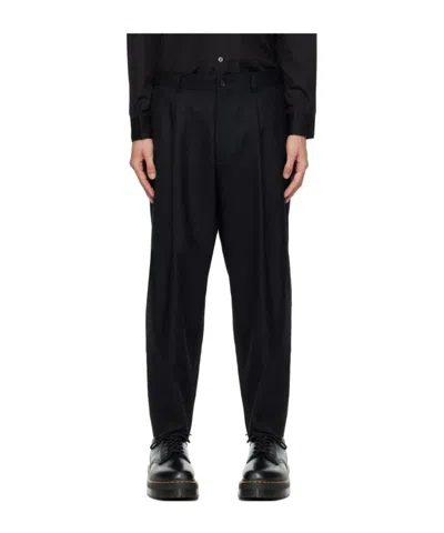 Comme Des Garçons Belt Loops Slacks In Black