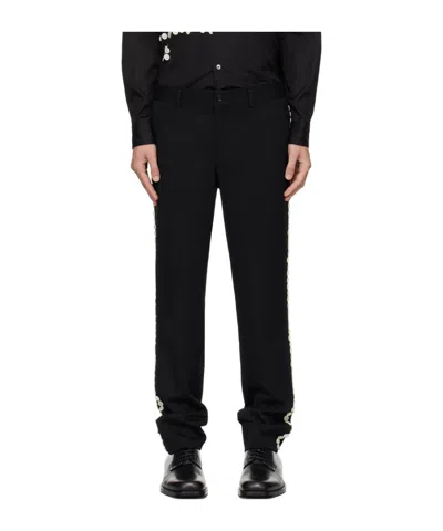 Comme Des Garçons Belt Loops Slacks In Black