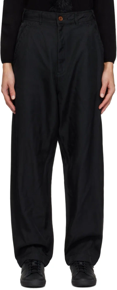 Comme Des Garçons Belt Loops Slacks In Black
