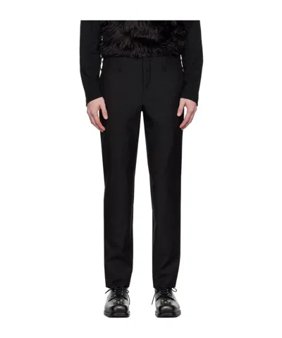 Comme Des Garçons Belt Loops Slacks In Black