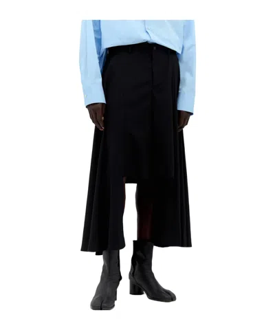 Comme Des Garçons Belt Loops Slacks In Black