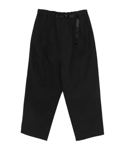 Comme Des Garçons Belted Pleated Trousers In Black