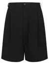 Comme Des Garçons Bermuda Shorts With Pleated Design And Pockets