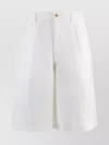 Comme Des Garçons Bermuda Shorts In Techno Fabric In White