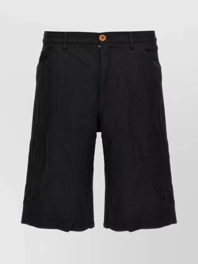 Comme Des Garçons Bermuda Shorts With Crumpled Effect And Pockets