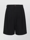 Comme Des Garçons Bermuda Shorts With Pleated Design And Pockets