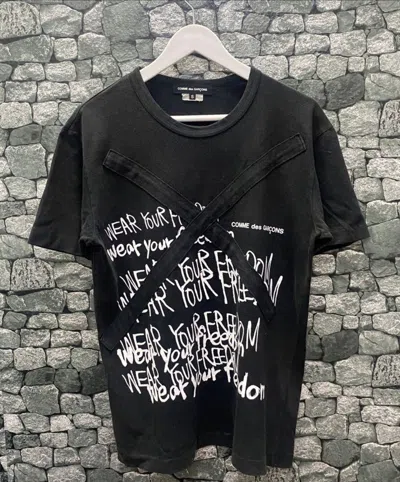 Pre-owned Comme Des Garçons Best Offervintage Comme Des Garcons Tshirt In Black