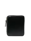 Comme Des Garçons Bi-fold Leather Wallet In Black