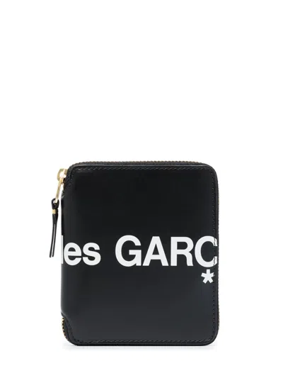 Comme Des Garçons Bi-fold Wallet With Zip In Black