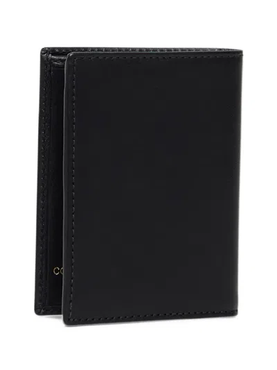Comme Des Garçons Bifold Leather Card Holder In Black