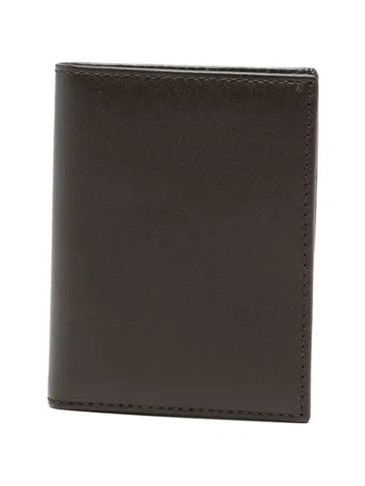 Comme Des Garçons Bi-fold Leather Wallet In Brown