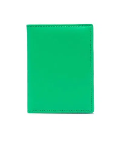 Comme Des Garçons Bifold Logo-embellished Wallet In Green