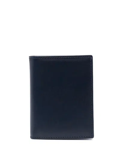 Comme Des Garçons Bi-fold Wallet In Blue