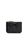 Comme Des Garçons "big Bow 145x105 Mm" Wallet Accessories In Black