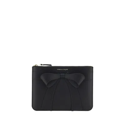 Comme Des Garçons Big Bow Coin Men's Purse In Black