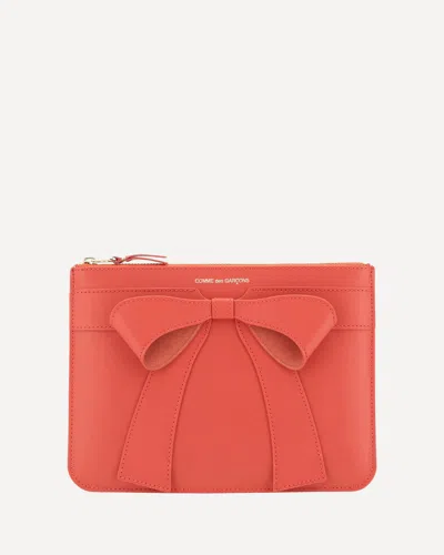 Comme Des Garçons Big Bow Coin Purse In Red