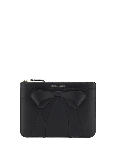 Comme Des Garçons Big Bow Coin Purse In Black