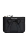Comme Des Garçons Rectangular Black Cowhide Leather Clutch In Black