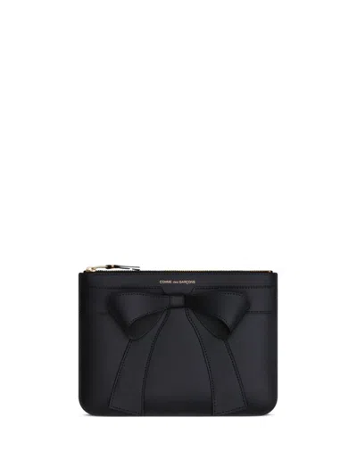 Comme Des Garçons Comme Des Garons Wallet Big Bow Zipped Purse In Black