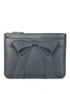 Comme Des Garçons Big Bow Structured Bow Clutch In Gray
