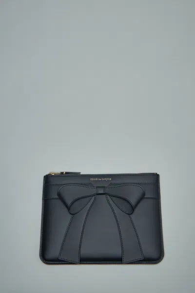 Comme Des Garçons Big Bow Wallet Medium In Black