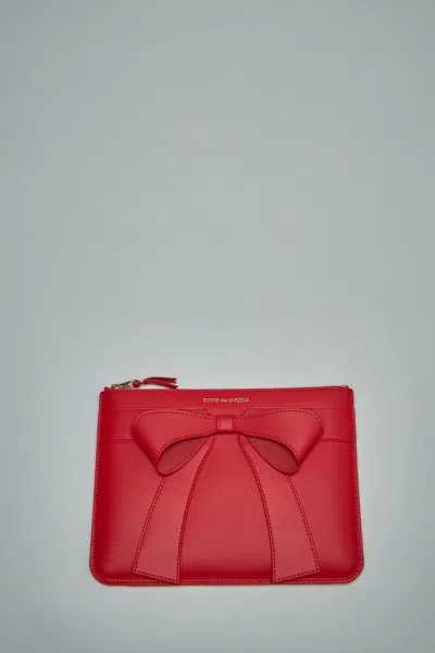 Comme Des Garçons Big Bow Wallet Medium In Red