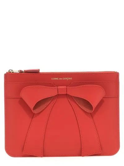 Comme Des Garçons Big Bow Wallets, Card Holders Red