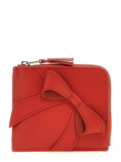 Comme Des Garçons 'big Bow' Wallet In Red