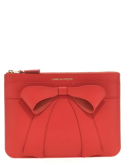 Comme Des Garçons Big Bow Wallet In Red
