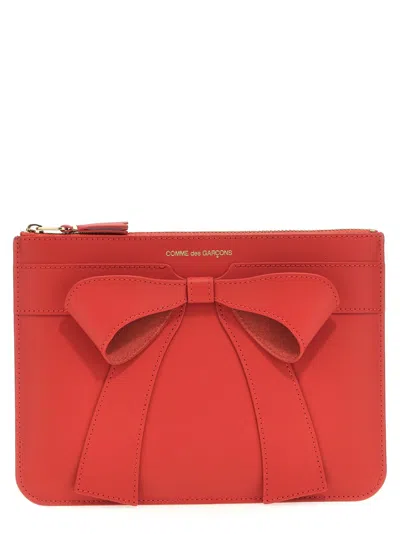 Comme Des Garçons Big Bow' Wallet In Red