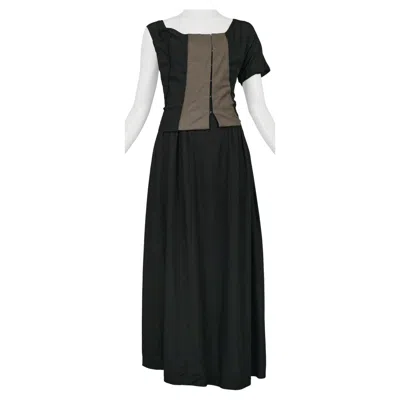 Pre-owned Comme Des Garçons Comme Des Garcons Black & Taupe Deconstructed Rayon Gown 1998