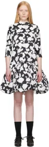 Comme Des Garçons Printed Pattern Dress In Black