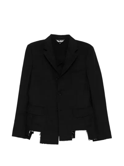 Comme Des Garcons Black Asymmetric-hem Blazer In Black