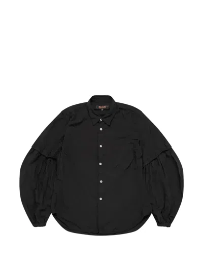Comme Des Garcons Black Balloon Long-sleeved Shirt In Black