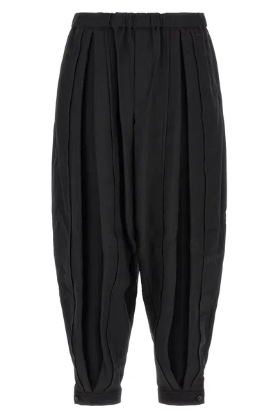 Comme Des Garcons Black Barrel Leg Pants In Black