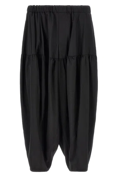 Comme Des Garcons Black Barrel Leg Pants In Black