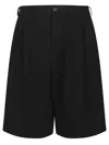 Comme Des Garçons Bermuda Shorts With Pleated Design And Pockets