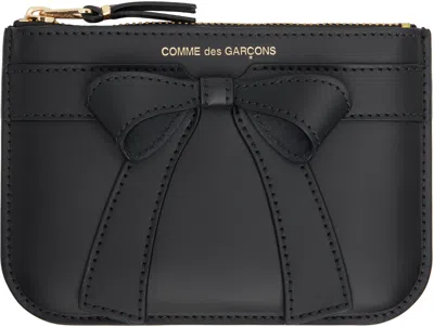 Comme Des Garçons Black Big Bow Wallet In Orange