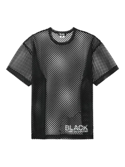 Comme Des Garcons Black Big Mesh Lace T-shirt In Black