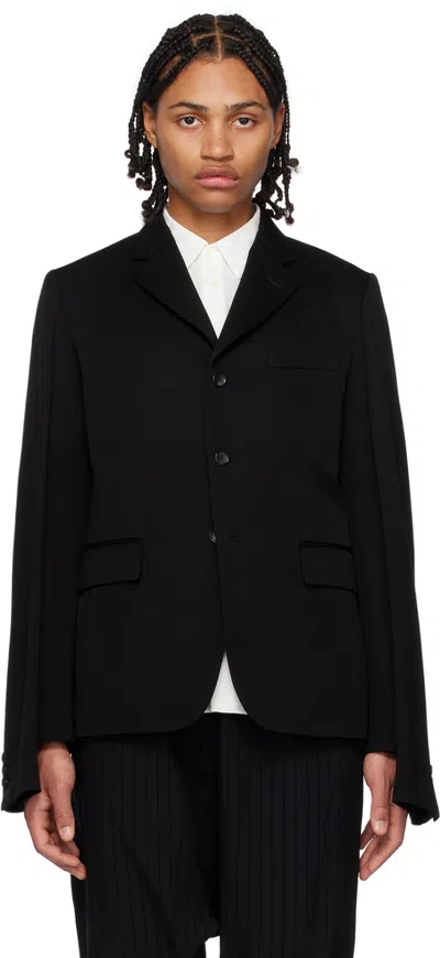 Comme Des Garcons Black Black Double Sleeve Blazer In 1 Black