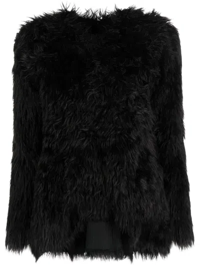 COMME DES GARÇONS BLACK BLACK FAUX FUR T-SHIRT