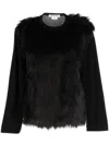 Comme Des Garçons Comme Des Garcons Faux Fux T Shirt In Black