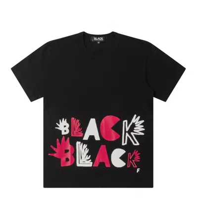 Comme Des Garcons Black Logo-graphic T-shirt In Black